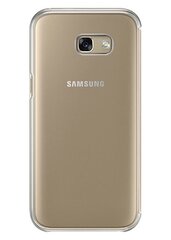 Sāniski atverams maciņš Clear View priekš Samsung Galaxy A5 (A520), Zeltains cena un informācija | Telefonu vāciņi, maciņi | 220.lv