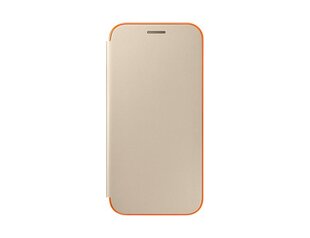 Sāniski atverams maciņš Samsung Flip cover Neon priekš Samsung Galaxy A5 (A520), Zeltains cena un informācija | Telefonu vāciņi, maciņi | 220.lv