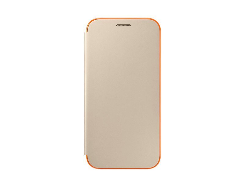 Sāniski atverams maciņš Samsung Flip cover Neon priekš Samsung Galaxy A5 (A520), Zeltains цена и информация | Telefonu vāciņi, maciņi | 220.lv