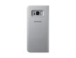 Sāniski atverams maciņš LED View priekš Samsung Galaxy S8 Plus (G955), Sudrabains cena un informācija | Telefonu vāciņi, maciņi | 220.lv