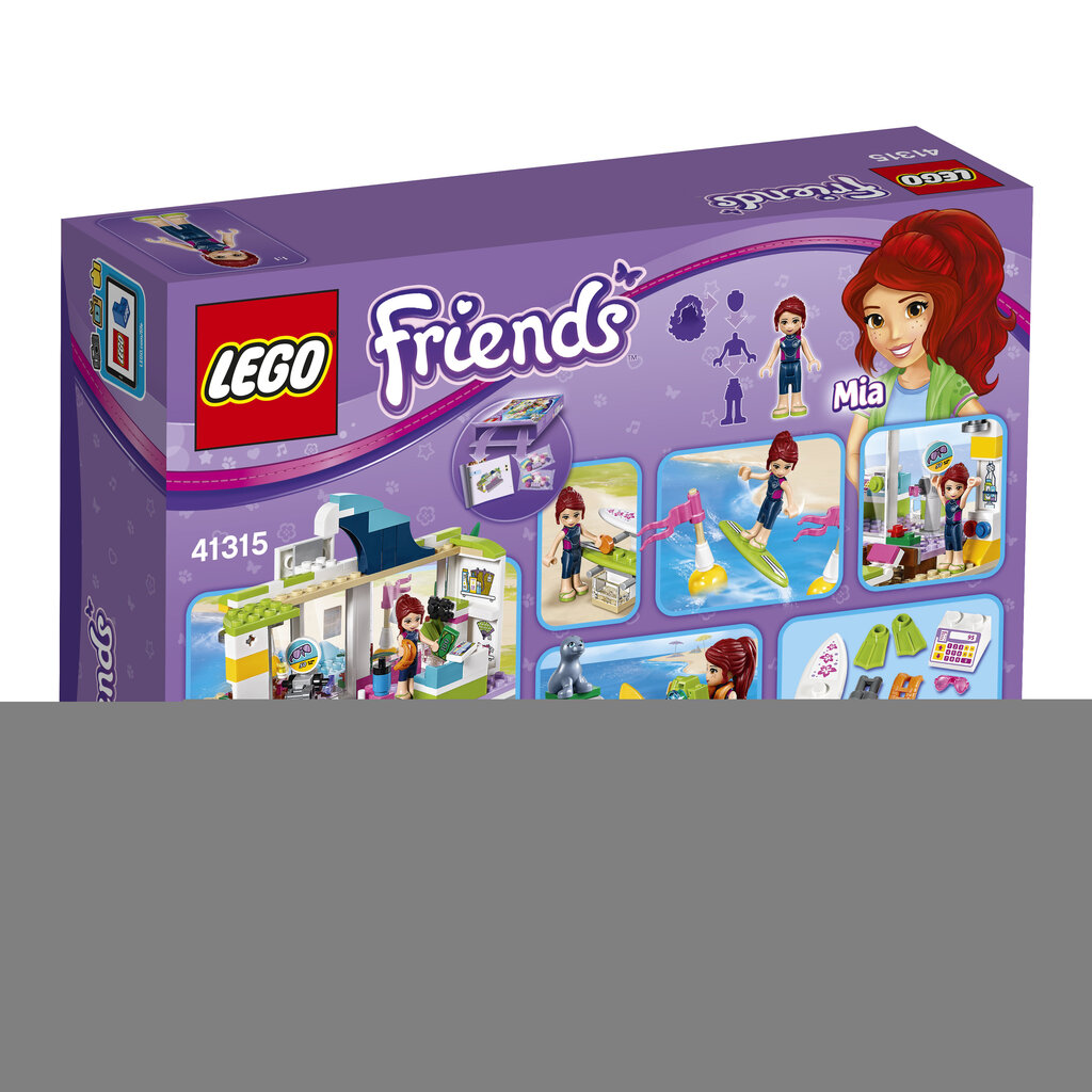 41315 LEGO® FRIENDS Hārtleikas sērfotāju veikals cena un informācija | Konstruktori | 220.lv