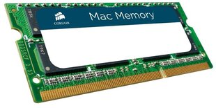 Память Corsair Mac 4 ГБ DDR3 CL9 SO-DIMM CMSA4GX3M1A1333C9 цена и информация | Оперативная память (RAM) | 220.lv