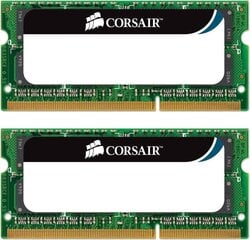 Corsair Mac Memory 8GB DDR3 CL7 SO-DIMM KIT OF 2 CMSA8GX3M2A1066C7 cena un informācija | Operatīvā atmiņa (RAM) | 220.lv