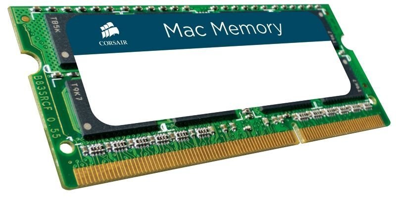 Corsair Mac Memory 8GB DDR3 CL11 SO-DIMM CMSA8GX3M1A1600C11 цена и информация | Operatīvā atmiņa (RAM) | 220.lv