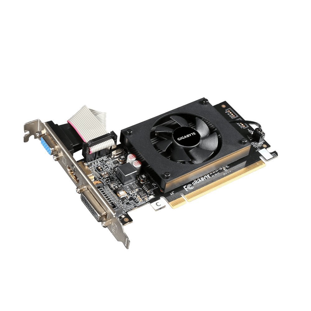 Gigabyte GeForce GT710 2GB GDDR3 PCIE GV-N710D3-2GL цена и информация | Videokartes (GPU) | 220.lv