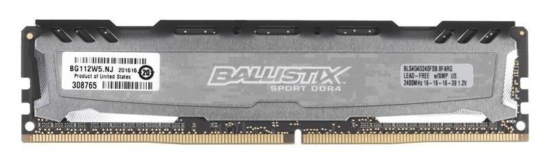 Crucial Ballistix Sport LT 4GB 2400MHz DDR4 CL16 BLS4G4D240FSB цена и информация | Operatīvā atmiņa (RAM) | 220.lv