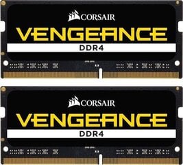 Corsair Vengeance 16GB 2666MHz DDR4 CL18 SODIMM KIT OF 2 CMSX16GX4M2A2666C18 цена и информация | Оперативная память (RAM) | 220.lv