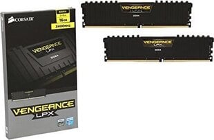 Corsair Vengeance LPX 16GB 2400MHz DDR4 CL14 KIT OF 2 CMK16GX4M2A2400C14 цена и информация | Оперативная память (RAM) | 220.lv