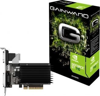 Gainward GeForce GT710 SilentFX 2GB DDR3 PCIE 426018336-3576 цена и информация | Videokartes (GPU) | 220.lv