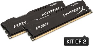 Kingston HyperX Fury 2x8GB DDR3 (HX318LC11FBK2/16) cena un informācija | Operatīvā atmiņa (RAM) | 220.lv