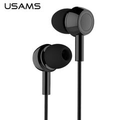 Usams EP-12 Plating Universālas In-Ear Mūzikas un Zvanu Austņas i3.5mm ar Mikrofonu un Pulti Melna цена и информация | Наушники | 220.lv