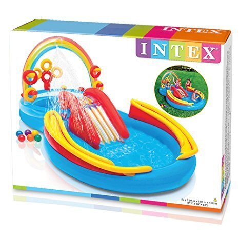 Piepūšams ūdens spēļu centrs Intex Rainbow Ring цена и информация | Baseini | 220.lv