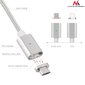 Magnētiskais mikro USB kabelis sudraba krāsā Maclean Energy MCE 160 cena un informācija | Kabeļi un vadi | 220.lv