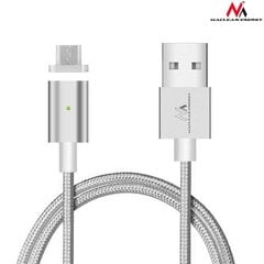 Магнитный кабель micro USB серебристый Maclean Energy MCE 160 цена и информация | Кабели и провода | 220.lv