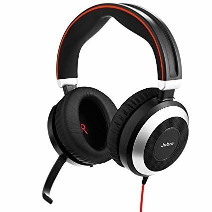 Jabra Evolve 80 UC Duo USB Black cena un informācija | Austiņas | 220.lv