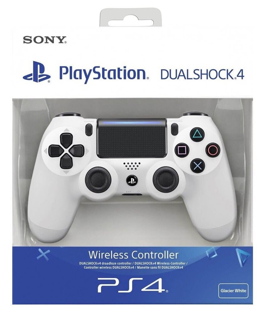 Sony Dualshock 4 v2, White cena un informācija | Spēļu kontrolieri | 220.lv