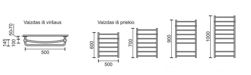 Dvieļu žāvētājs ar trim plauktiņiem Rosela Sonata Plus 3 cena un informācija | Dvieļu žāvētāji | 220.lv