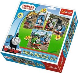 Набор пазлов Trefl 3 in 1 Thomas&Friends, 34821 цена и информация | Пазлы | 220.lv