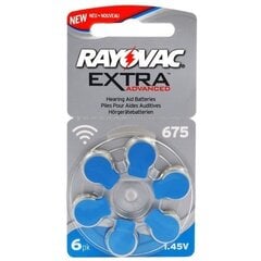 Rayovac Extra PR44 675 baterijas, 6 gab.   cena un informācija | Baterijas | 220.lv
