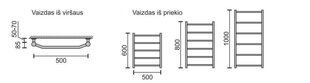 Dvieļu žāvētājs Rosela E цена и информация | Радиаторы для ванной | 220.lv