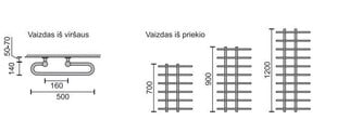 Elektriskais dvieļu žāvētājs Rosela Allegro ar sildīšanas elementu цена и информация | Полотенцесушители | 220.lv