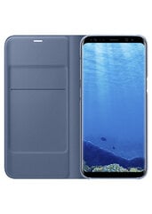 Sāniski atverams maciņš LED View priekš Samsung Galaxy S8 Plus (G955) Zils cena un informācija | Telefonu vāciņi, maciņi | 220.lv