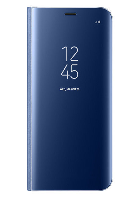 Sāniski atverams maciņš Clear View priekš Samsung Galaxy S8 Plus (G955) Zils cena un informācija | Telefonu vāciņi, maciņi | 220.lv