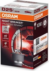 Автомобильные ксеноновые лампочки Osram Night Breaker Безлимитный XENARC D2S, 35W P32d-2 цена и информация | Автомобильные лампочки | 220.lv