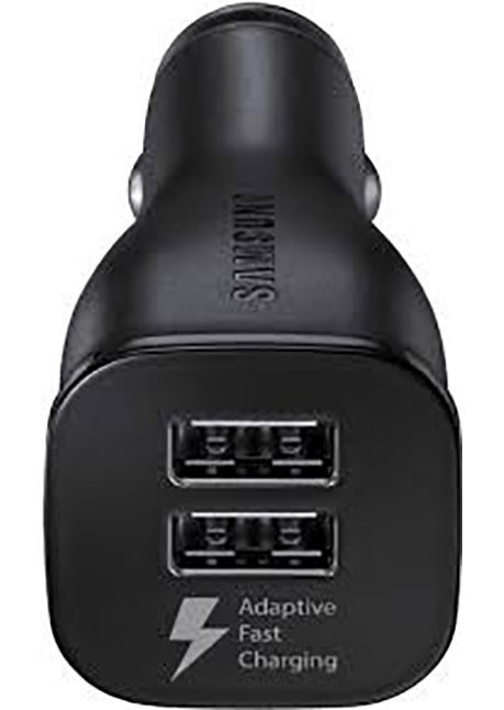 Samsung EP-LN920 Universāls 2A 15W 2x USB Auto Lādētājs + Micro USB vads 1.5m Melns (EU Blister) cena un informācija | Lādētāji un adapteri | 220.lv