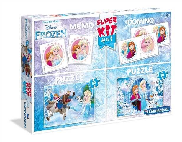 Puzle, Memory spēle un Domino komplekts Clementoni Frozen цена и информация | Puzles, 3D puzles | 220.lv