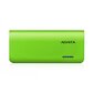 ADATA Power bank APT100-10000M-5V-CGRYL 10000 mAh, zaļa цена и информация | Lādētāji-akumulatori (Power bank) | 220.lv