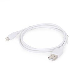 Gembird USB data sync and charging lightning cable, 2m, white cena un informācija | Kabeļi un vadi | 220.lv