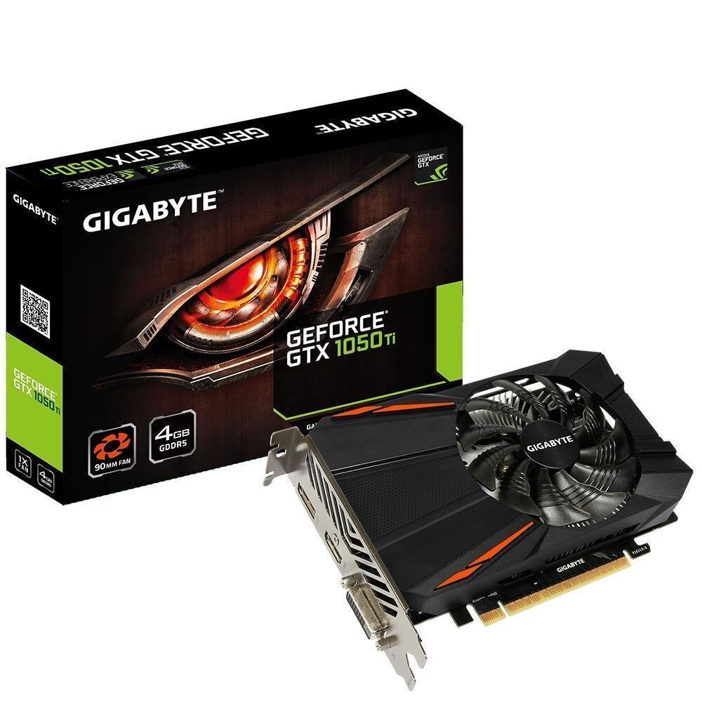 Gigabyte GeForce GTX1050 TI D5 4GB GDDR5 PCIE GV-N105TD5-4GD цена и информация | Videokartes (GPU) | 220.lv