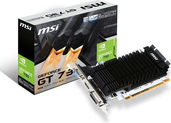 MSI GeForce GT 730 DDR3 N730K-2GD3H/LP cena un informācija | Videokartes (GPU) | 220.lv