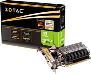 Karta graficzna ZOTAC GT 730 ZONE Edition Low Profile 4GB DDR3 cena un informācija | Zotac Datortehnika | 220.lv