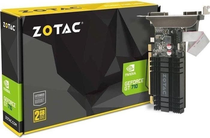 Zotac GeForce GT710 1GB DDR3 PCIE ZT-71301-20L цена и информация | Videokartes (GPU) | 220.lv