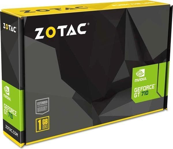 Zotac GeForce GT710 1GB DDR3 PCIE ZT-71301-20L cena un informācija | Videokartes (GPU) | 220.lv