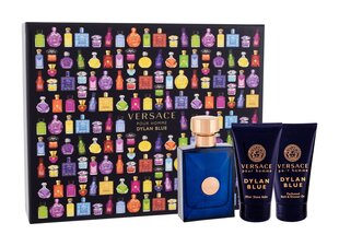 Komplekts - tualetes ūdens Versace Pour Homme Dylan Blue: edt 50 ml + dušas želeja 50 ml + pēc skūšanas balzāms 50 ml cena un informācija | Vīriešu smaržas | 220.lv