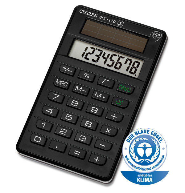 Kalkulators CITIZEN ECC 110 ECO pocket cena un informācija | Kancelejas preces | 220.lv