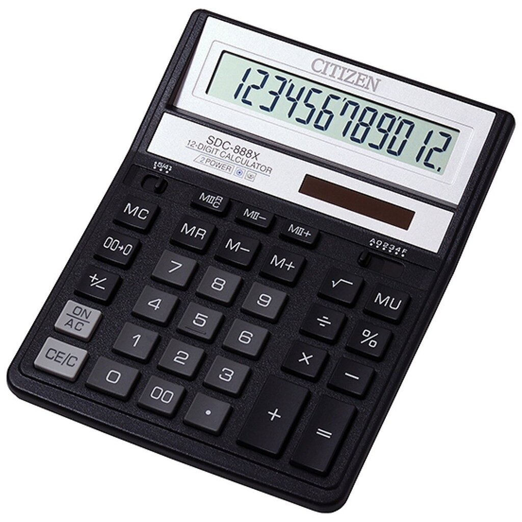 Kalkulators Citizen SDC 888XBL - zils цена и информация | Kancelejas preces | 220.lv