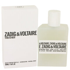 Sieviešu smaržas This Is Her! Zadig & Voltaire EDP: Tilpums - 50 ml cena un informācija | Zadig & Voltaire Smaržas, kosmētika | 220.lv