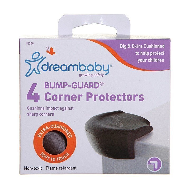 Stūru aizsardzība Dreambaby® Bump-Guard®, 4 gab., brown cena un informācija | Bērnu drošības preces | 220.lv