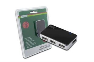 DIGITUS Hub 4-port USB 2.0 HighSpeed, Power Supply, black цена и информация | Адаптеры и USB разветвители | 220.lv