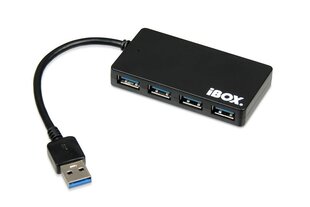 I-BOX HUB USB 3.0 SLIM, 4 savienotāji, melns cena un informācija | Adapteri un USB centrmezgli | 220.lv