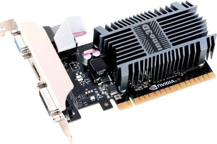 Inno3D GeForce GT 710, 1GB SDDR3 (64 Bit), HDMI, DVI, D-Sub cena un informācija | Videokartes (GPU) | 220.lv