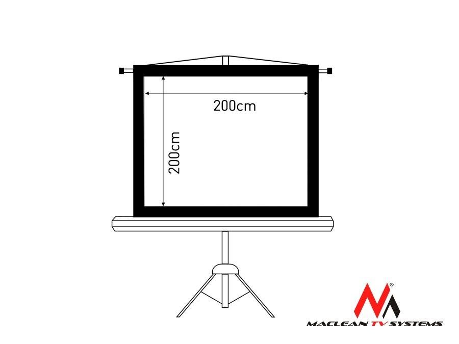 Maclean projekcijas ekrāns MC-680 112 "1: 1 std cena un informācija | Ekrāni projektoriem | 220.lv