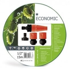 Поливочный шланг Economic 20 m 1/2" +набор форсунок цена и информация | Оборудование для полива | 220.lv