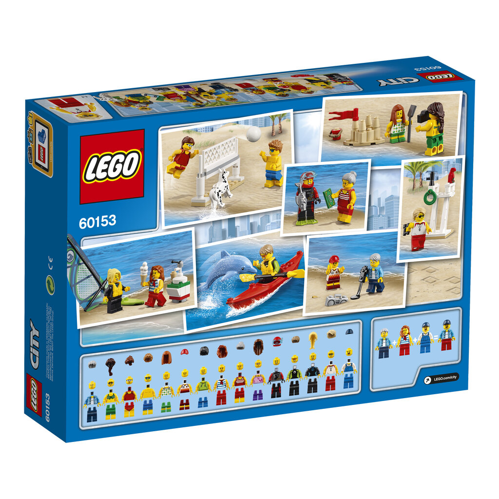 60153 LEGO® City Cilvēku komplekts – atpūta pludmalē cena un informācija | Konstruktori | 220.lv