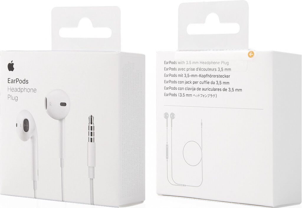 Apple EarPods with Remote and Mic - MNHF2ZM/A cena un informācija | Austiņas | 220.lv