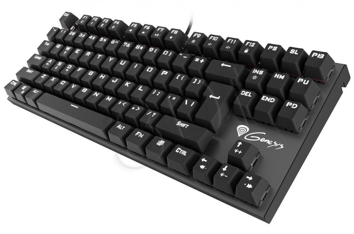 Klaviatūra GENESIS THOR 300 TKL GAMING White Backlight USB, US layout cena un informācija | Klaviatūras | 220.lv